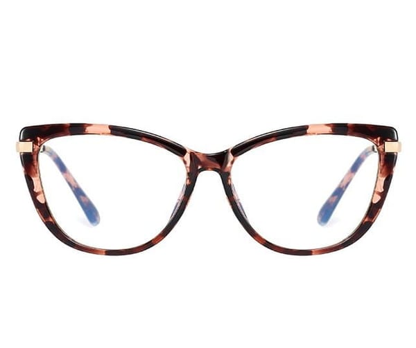 Kocie Okulary damskie  z filtrem BLUE Light do komputera zerówki 2546-1