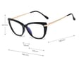 Kocie Okulary damskie  z filtrem BLUE Light do komputera zerówki 2546-1