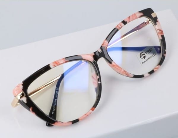 Kocie Okulary damskie z filtrem BLUE Light do komputera zerówki 2546-2