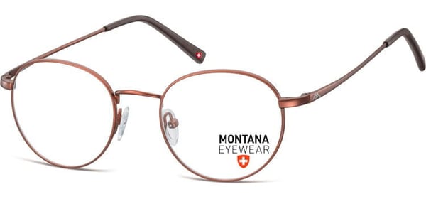 Ciemnobrazowe Lenonki okragle okulary oprawki optyczne Montana MM609D