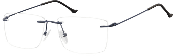 Bezramkowe Okulary oprawki korekcyjne Sunoptic 988C ciemnogranatowe