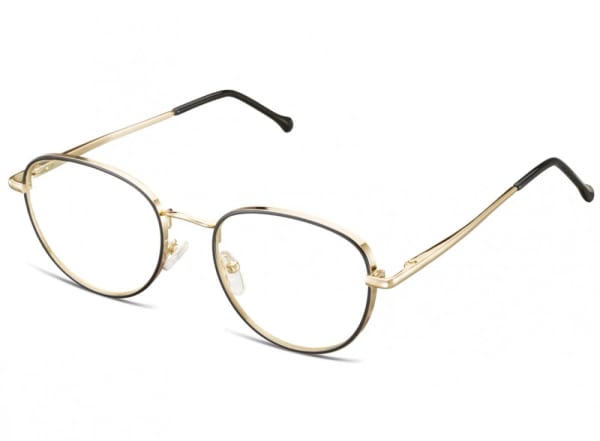 Owalne Okulary oprawki optyczne 918C czarno-złote