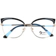 Okulary kocie do komputera damskie z filtrem BLUE Light zerówki 2575
