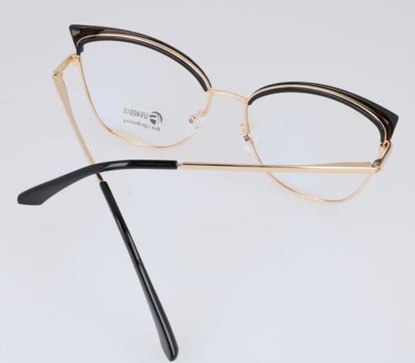 Okulary kocie do komputera damskie z filtrem BLUE Light zerówki 2575