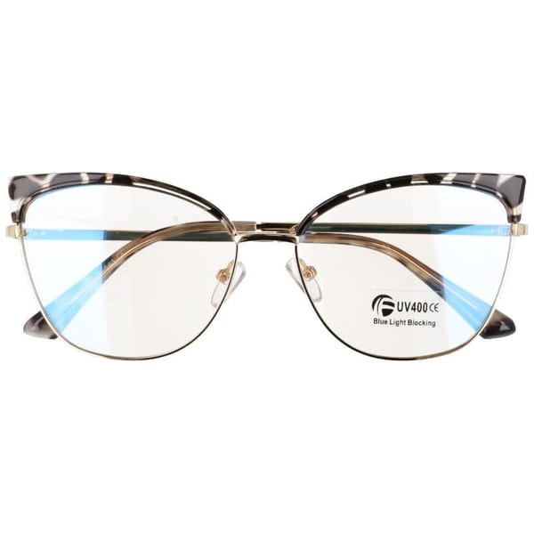 Okulary kocie do komputera damskie z filtrem BLUE Light zerówki 2575-3