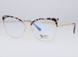 Okulary kocie do komputera damskie z filtrem BLUE Light zerówki 2575-3