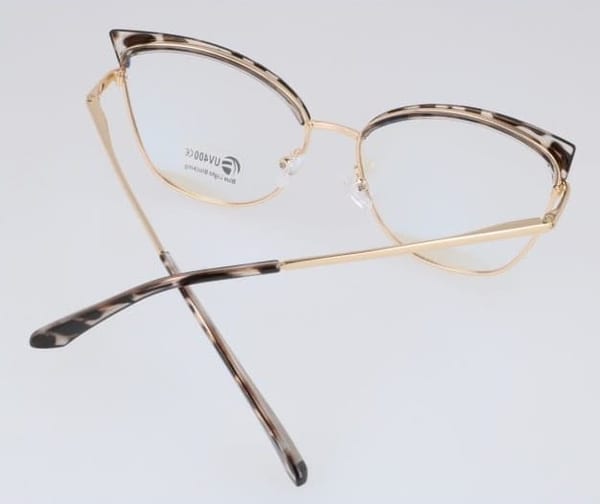 Okulary kocie do komputera damskie z filtrem BLUE Light zerówki 2575-3