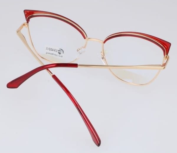 Okulary kocie do komputera damskie z filtrem BLUE Light zerówki 2575-4