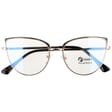 Okulary kocie do komputera damskie z filtrem BLUE Light zerówki 2586 złoty/czarny