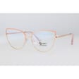 Okulary kocie do komputera damskie z filtrem BLUE Light zerówki 2586-2 złoty/róż