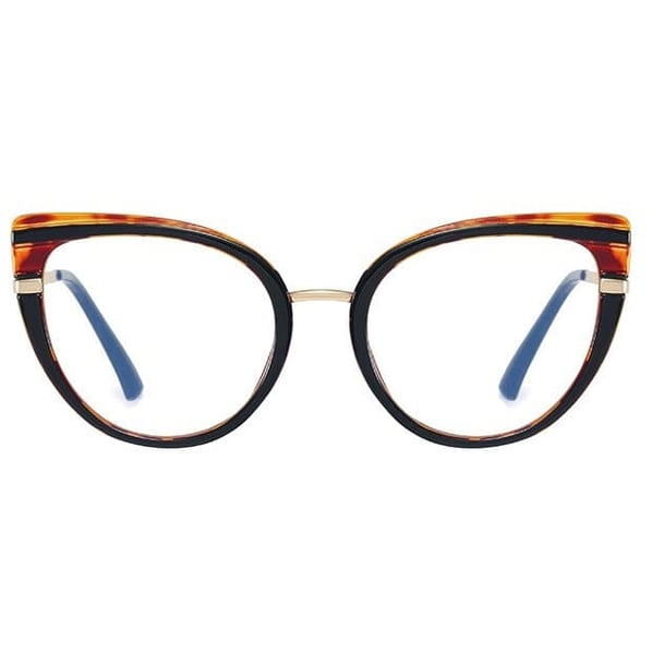 Okulary kocie do komputera damskie z filtrem BLUE Light zerówki 2582-1