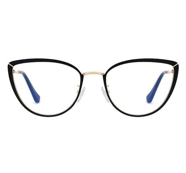 Okulary kocie do komputera damskie z filtrem BLUE Light zerówki 2583
