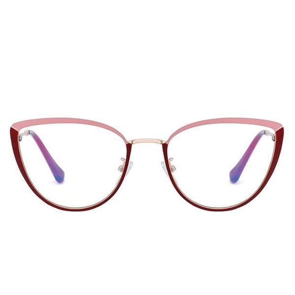 Okulary kocie do komputera damskie z filtrem BLUE Light zerówki 2583-3