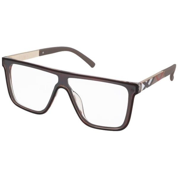 Okulary Prostokątne do komputera z filtrem BLUE LIGHT Pełne szkło Zerówki 2562-2