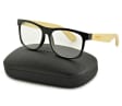 Drewniane okulary NERD z filtrem BLUE LIGHT korekcyjne do komputera EST-113K-1
