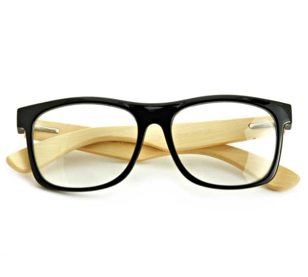 Drewniane okulary NERD z filtrem BLUE LIGHT korekcyjne do komputera EST-113K-1