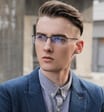 Okulary na żyłkę do komputera TV smartfona BLUE LIGHT zerówki grafitowe 2597C
