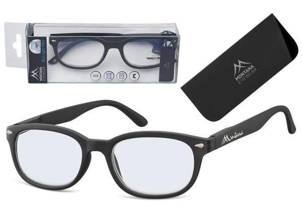 Okulary z filtrem Do Czytania i Komputera z Antyrefleksem Montana BLF70 moc: +3