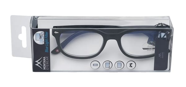 Okulary z filtrem Do Czytania i Komputera z Antyrefleksem Montana BLF70 moc: +3