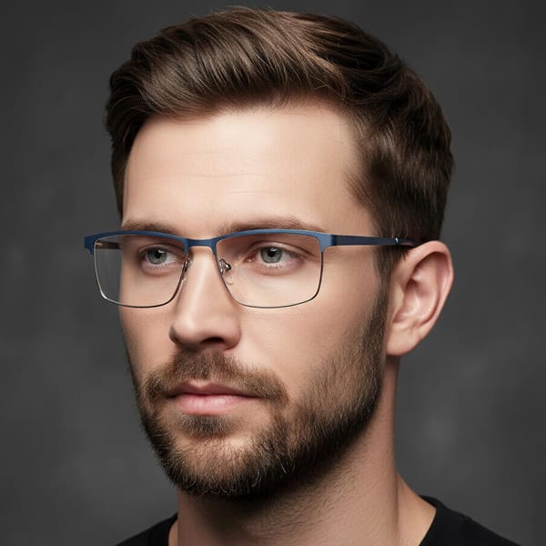 Okulary zerówki korekcyjne Nerd Prostokątne Flex 910F grafitowo-srebrne