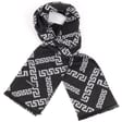 Ciepły szalik męski Cashmere geometryczny SZA-19 czarno-szary