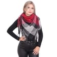Chusta damska, szalik w kratę - przyjemna i miękka SZA-24 bordo