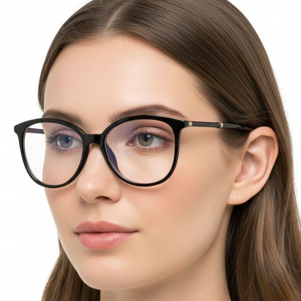 Okulary damskie z filtrem BLUE LIGHT do komputera zerówki EST-112K-1 Estillo
