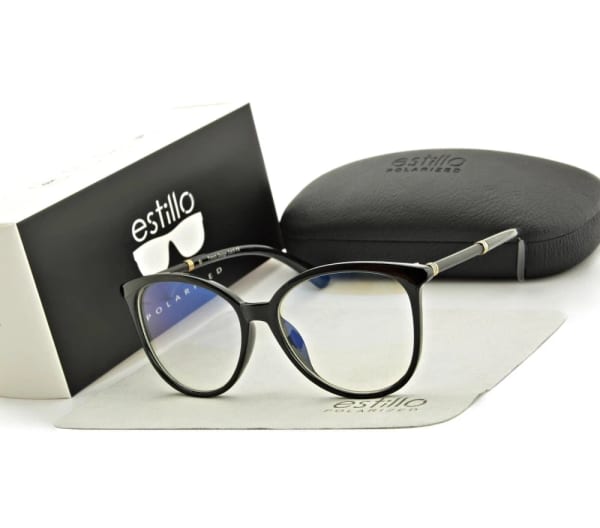 Okulary damskie z filtrem BLUE LIGHT do komputera zerówki EST-112K-1 Estillo