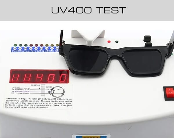 Okulary przeciwsłoneczne z filtrem UV400 STL39 Czarne + akcesoria