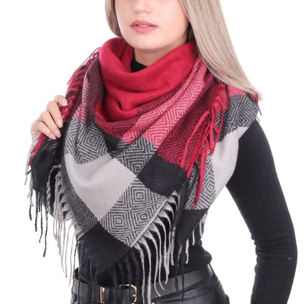 ZESTAW na PREZENT DLA KOBIETY - Rękawiczki skórzane + Ciepła Chusta + eleganckie Pudełko