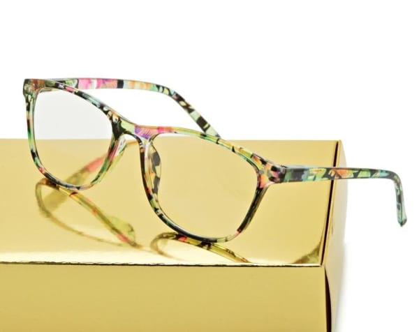 Damskie Okulary do Czytania moc: +3 w kwiatki ST312
