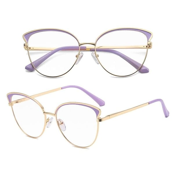Okulary kocie do komputera damskie z filtrem BLUE Light zerówki Flex 25100E