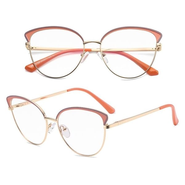 Okulary kocie do komputera damskie z filtrem BLUE Light zerówki Flex 25100F