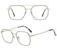 Pilotki złoto czarne okulary zerówki filtr Blue Light do komputera 25104D