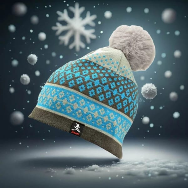 Męska Czapka Zimowa z pomponem ocieplana polarem - L/XL ST-562