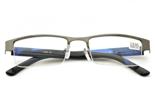 Plusy Okulary do czytania Moc: +4.00 metalowo-żyłkowe ST308