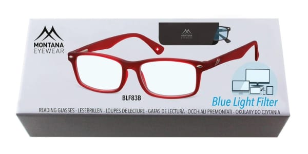 Okulary z filtrem do Komputera i Czytania z Antyrefleksem moc: +2.00 Montana BLFBOX83B