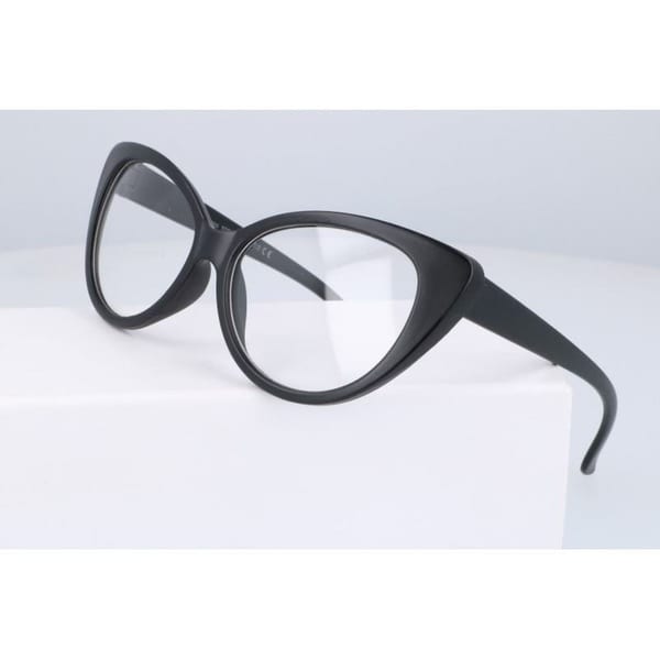 Kocie oczy okulary zerówki czarne matowe kujonki damskie ST210A