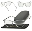 Plusy +2.00 szare okulary do czytania kwadratowe korekcyjne ST322