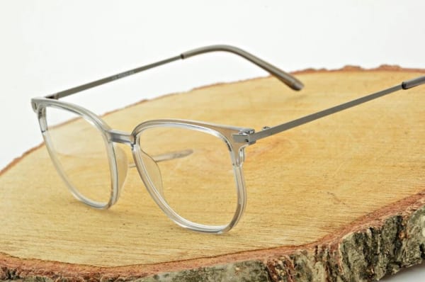 Plusy +2.00 szare okulary do czytania kwadratowe korekcyjne ST322