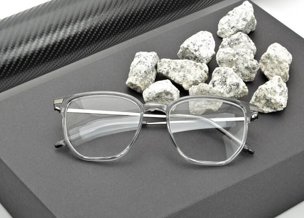 Plusy +2.00 szare okulary do czytania kwadratowe korekcyjne ST322