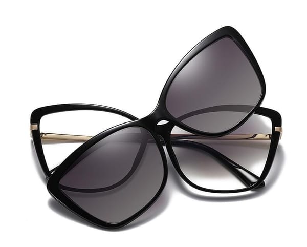 Damskie okulary do komputera z nakładką przeciwsłoneczną Clip-on 25117