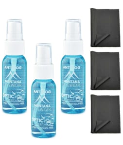 3x 30ml Płyn ANTI-FOG przeciw parowaniu + 3x Ściereczka z mikrofibry
