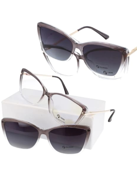 Damskie okulary do komputera z nakładką przeciwsłoneczną Clip-on 25117D