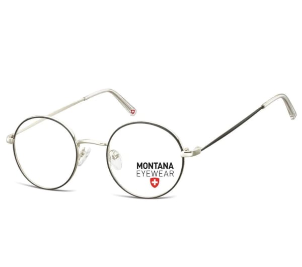 Oprawki korekcyjne okulary optyczne lenonki MM584 srebrny/czarny