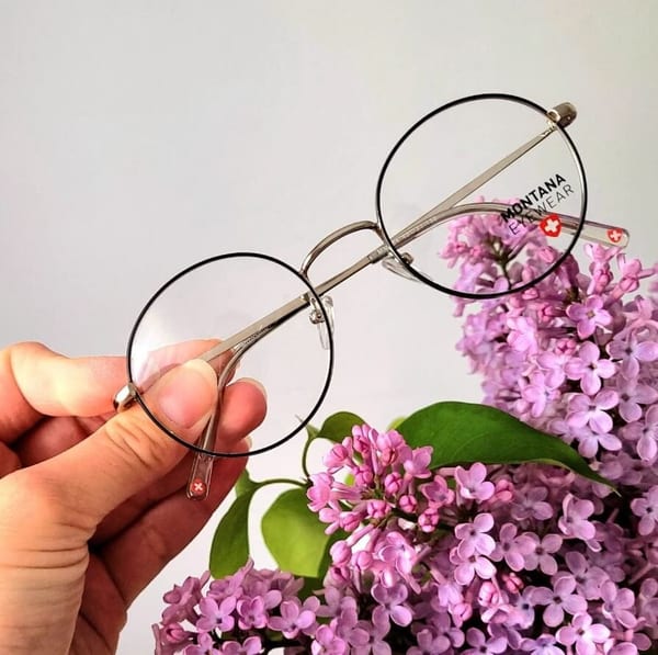 Oprawki korekcyjne okulary optyczne lenonki MM584 srebrny/czarny