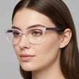 Okulary oprawki optyczne zerówki korekcyjne kocie oczy Sunoptic CP113E różowe