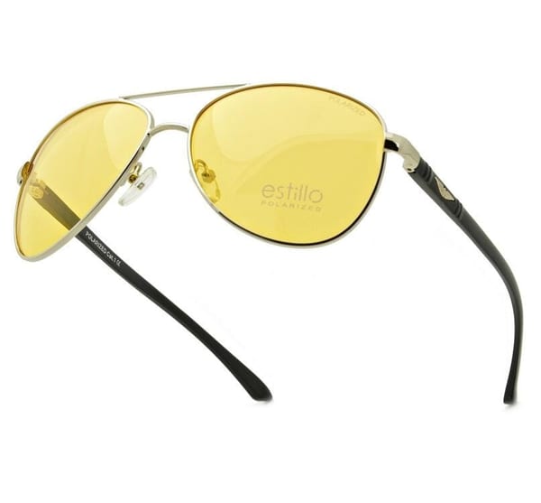Rozjaśniające okulary pilotki do jazdy nocą polaryzacyjne EST-606Y-4 Estillo