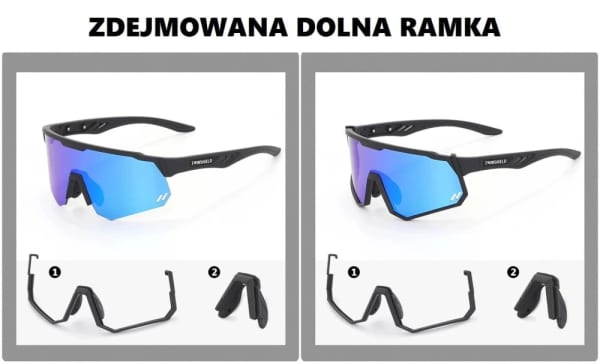 Okulary przeciwsłoneczne rowerowe + ramka korekcyjna STW-C6