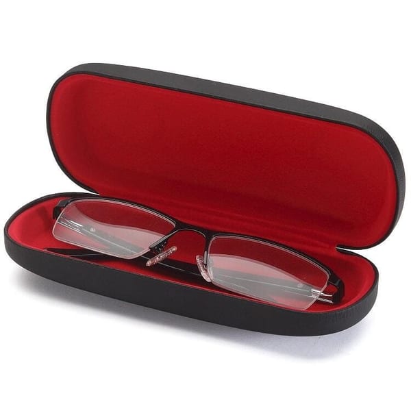 Etui na okulary czarno czerwone w twardej obudowie SQ75-RED